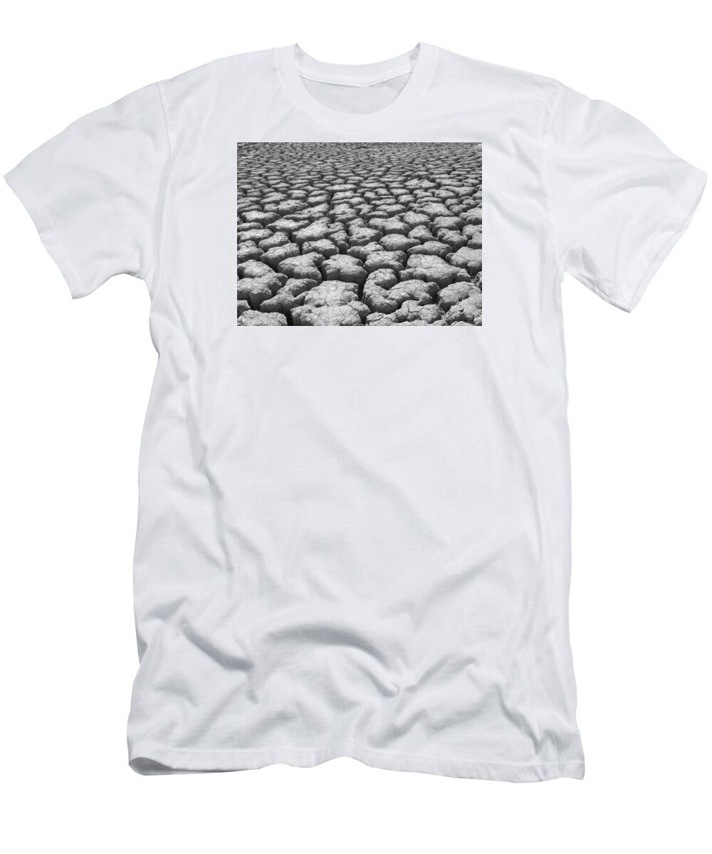 Abstract T-Shirt featuring the photograph Dried Mud 9 by Mike McGlothlen