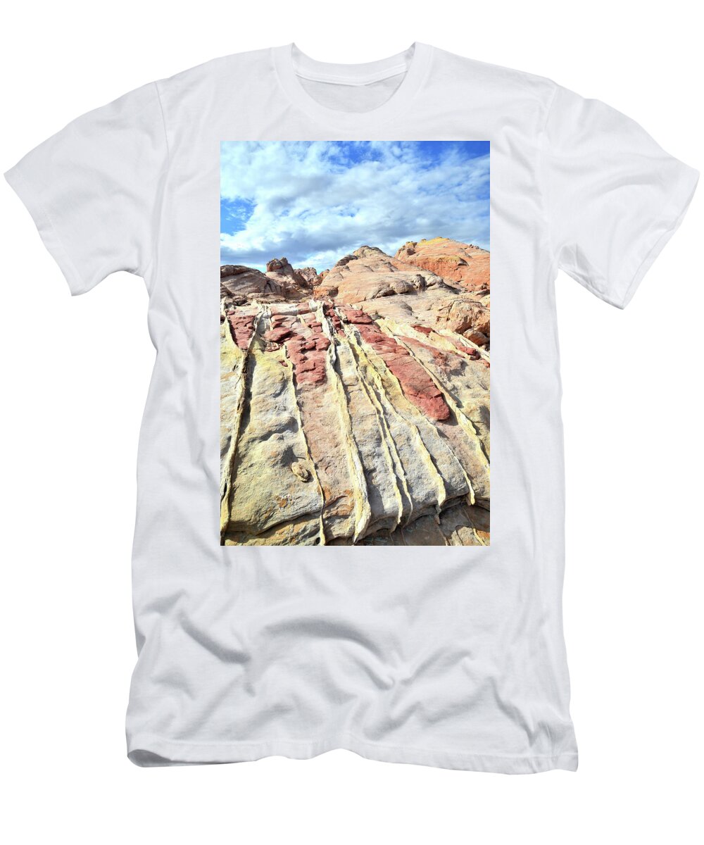 Valley Of Fire State Park T-Shirt featuring the photograph Dripping Color in Valley of Fire by Ray Mathis