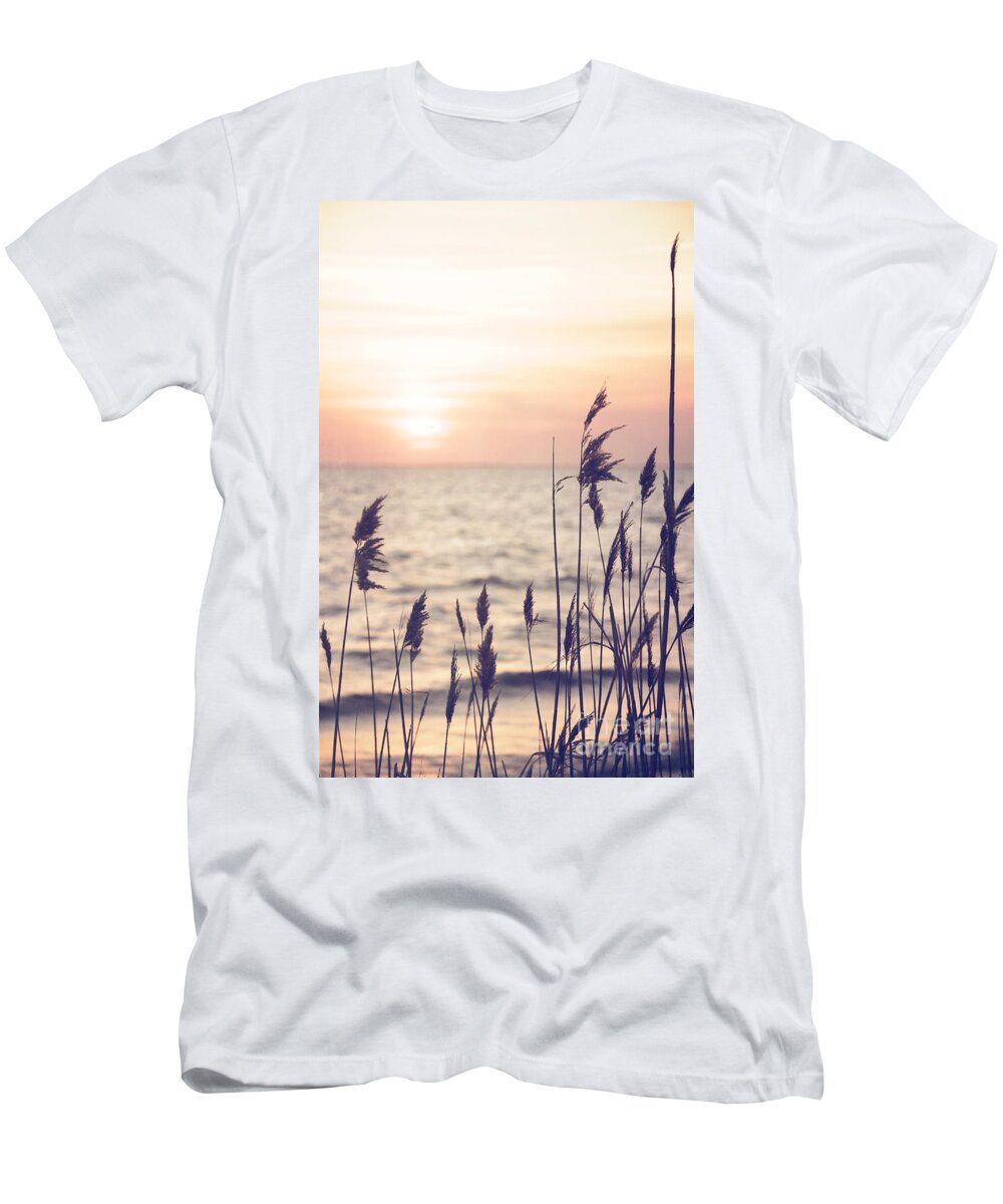 Dune Grass T-Shirt featuring the photograph Dune Grass in the Sunset by Debra Fedchin