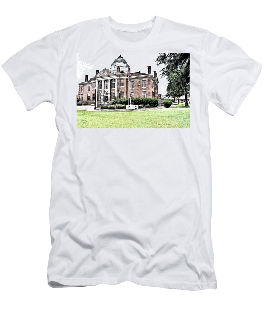 Cityscape T-Shirt featuring the digital art Early County GA Courthouse by DB Hayes