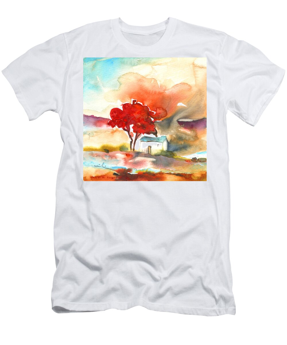 Landscapes T-Shirt featuring the painting Early Morning 22 by Miki De Goodaboom