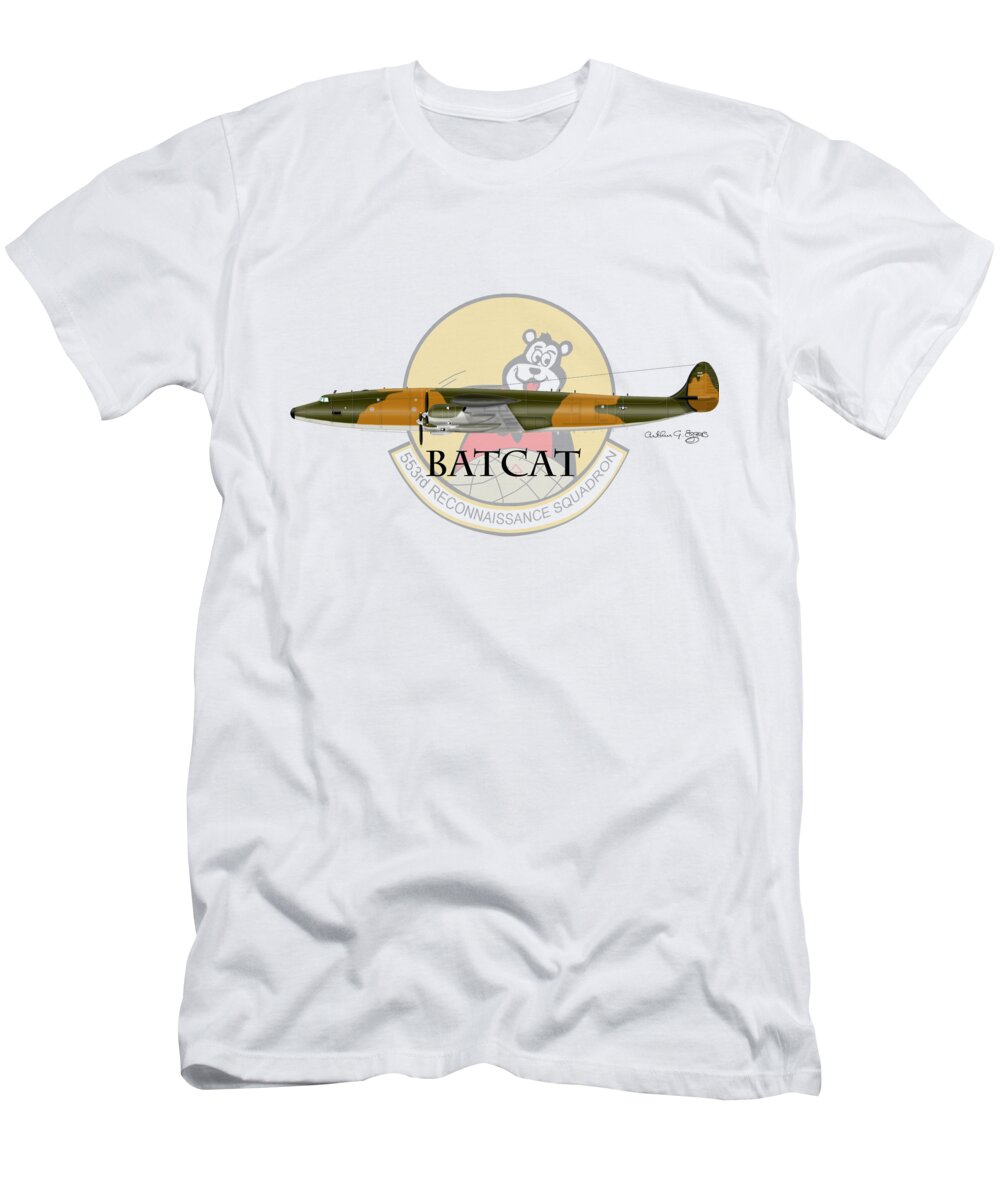 Ec-121r T-Shirt featuring the digital art EC-121R BatCat 553 by Arthur Eggers