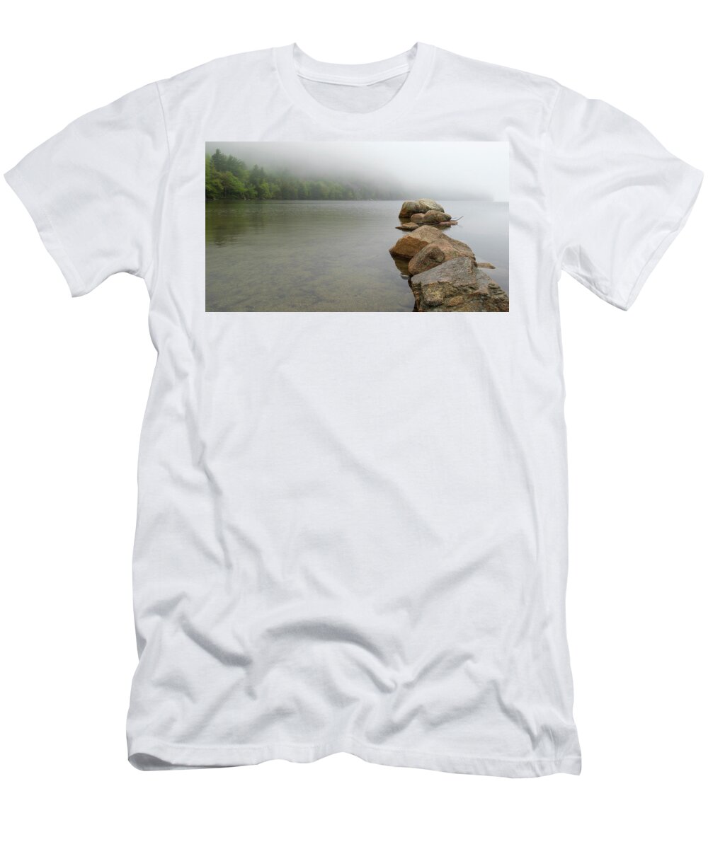 Rocks T-Shirt featuring the photograph Into the Mist by Holly Ross