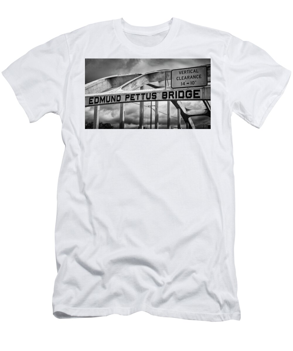 Civil Rights T-Shirt featuring the photograph Edmund Pettus Bridge - 2 by Stephen Stookey