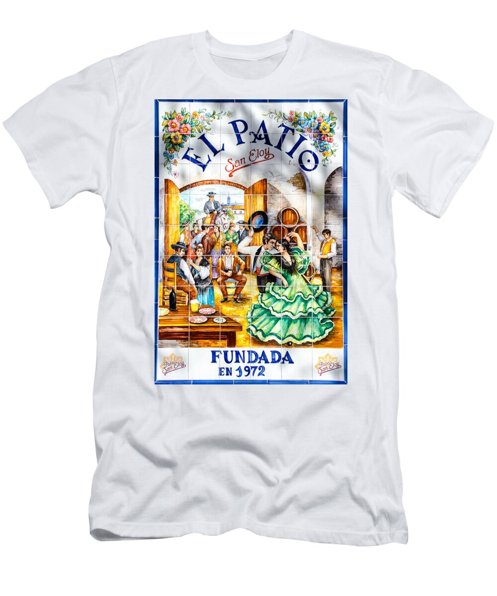 Sevilla T-Shirt featuring the photograph El Patio San Eloy - Sevilla by AM FineArtPrints