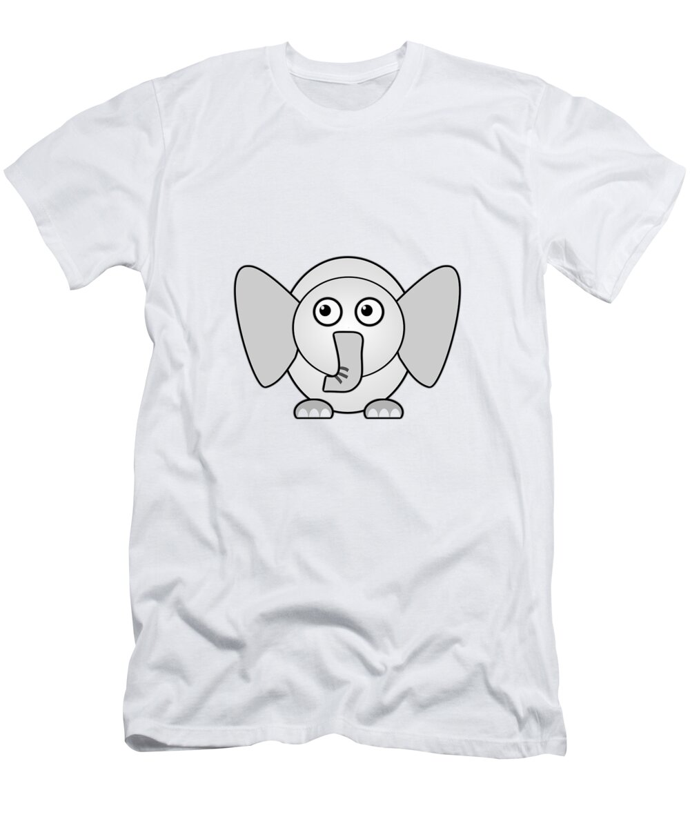 Elephan T-Shirt featuring the digital art Elephant - Animals - Art for Kids by Anastasiya Malakhova