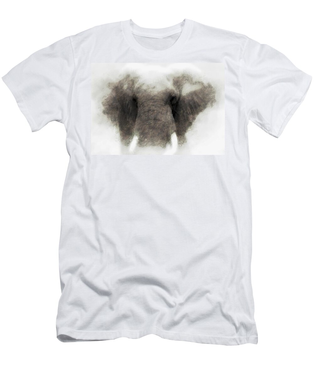 Elephant T-Shirt featuring the photograph Elephant portrait by John Stuart Webbstock