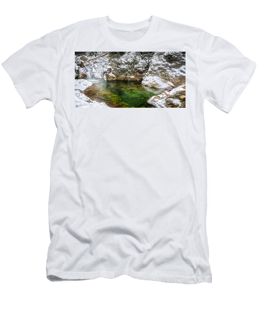 Emerald Pool T-Shirt featuring the photograph Emerald Pool Ellis River NH by Michael Hubley
