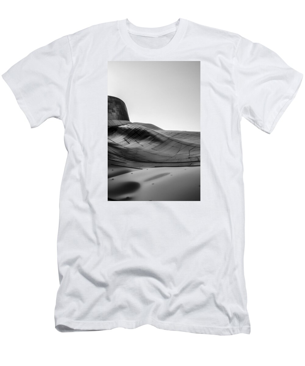 Museum T-Shirt featuring the photograph MoPOP Black and White 2 by Pelo Blanco Photo