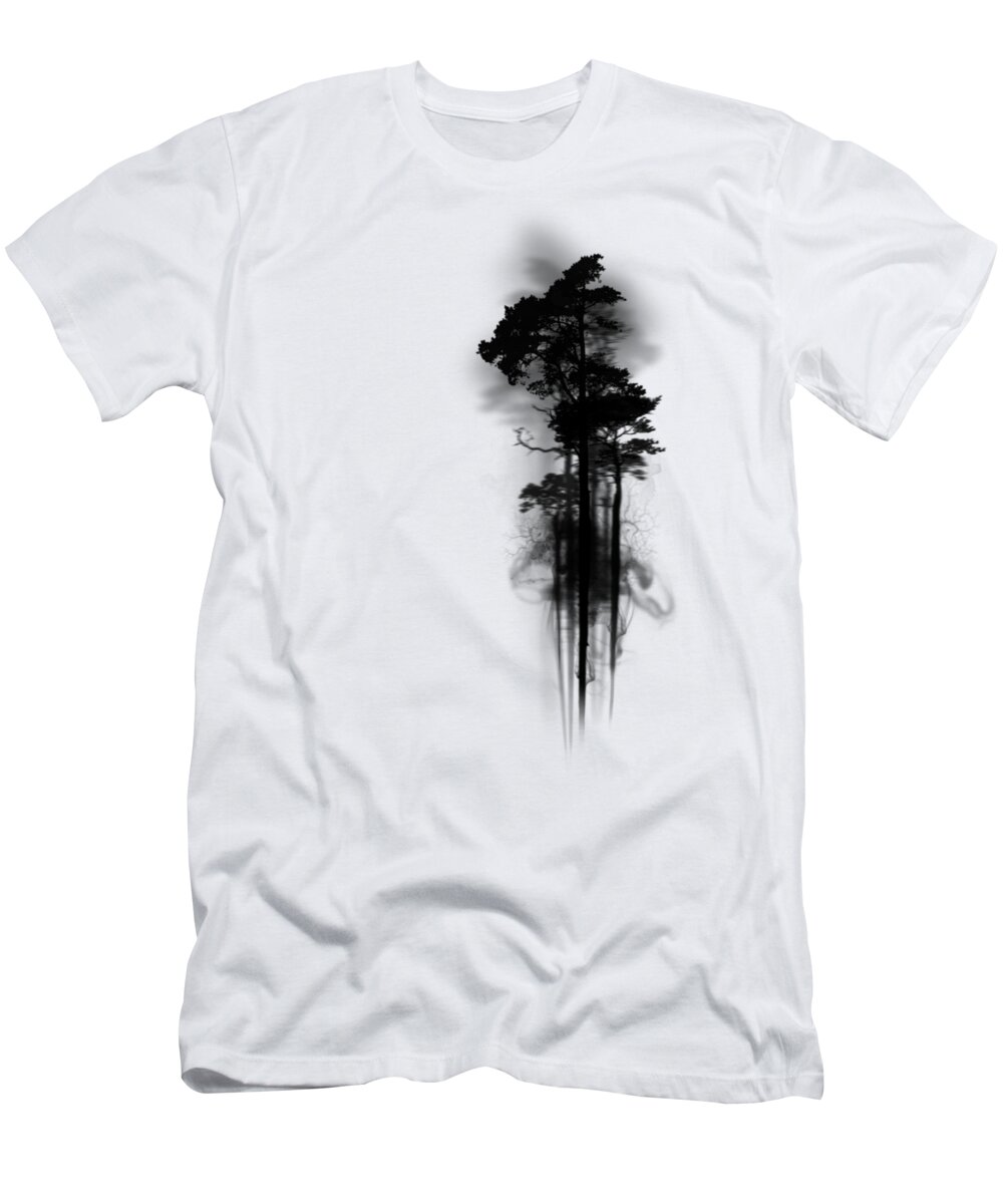 Forest T-Shirt featuring the painting Enchanted Forest by Nicklas Gustafsson