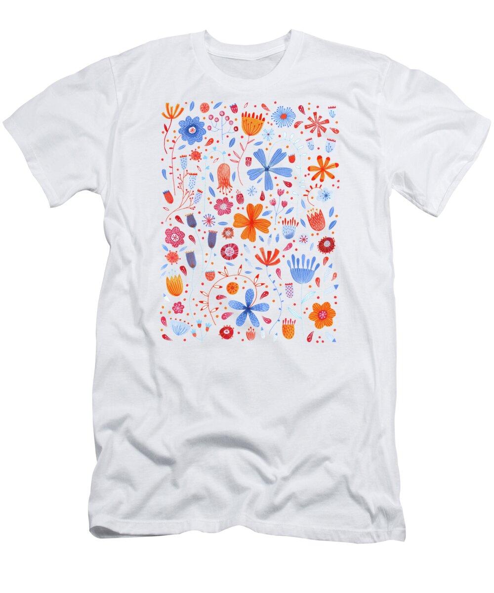 English Meadow T-Shirt featuring the painting English Meadow by Nic Squirrell