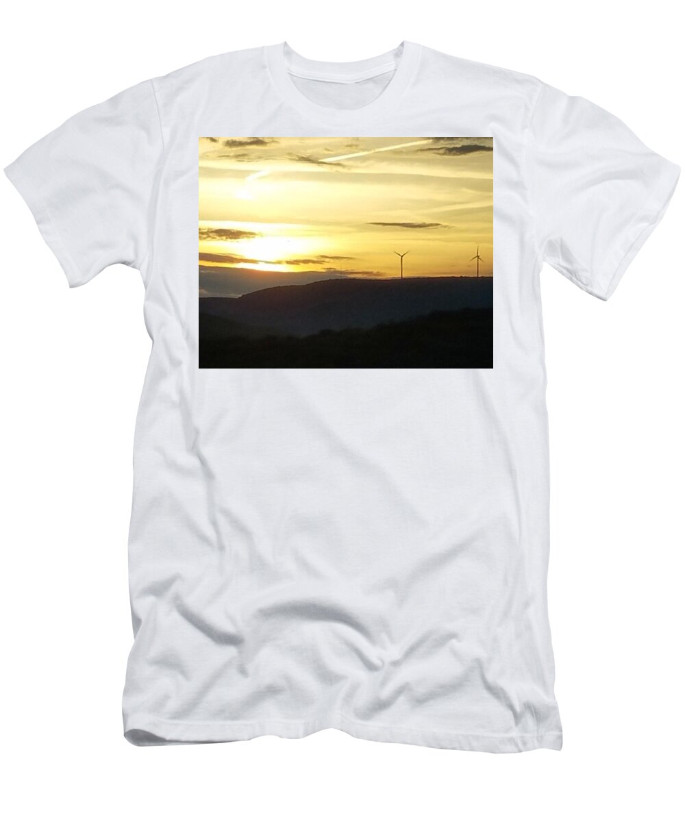 Windmill T-Shirt featuring the photograph Environmental Sunset by Vic Ritchey