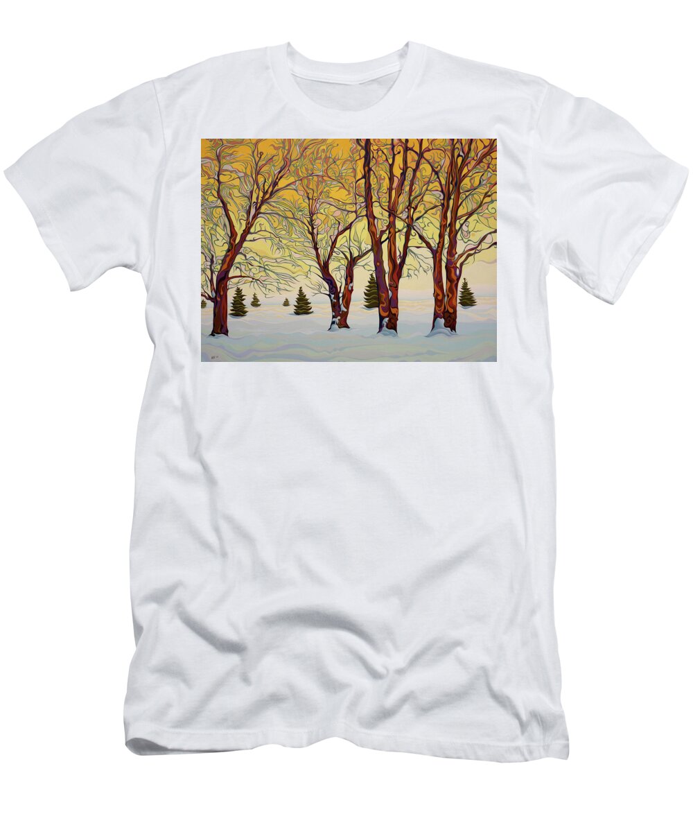 Euphoric T-Shirt featuring the painting Euphoric TreeQuility by Amy Ferrari