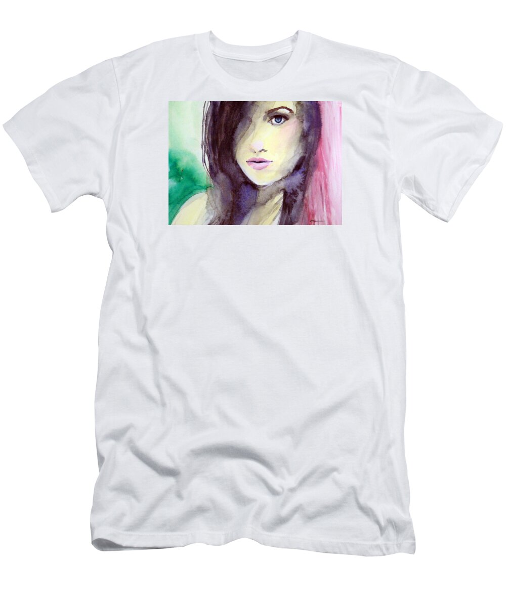 Fantasy Entertainment People Figures Travel Holidays T-Shirt featuring the painting Olivia by Ed Heaton