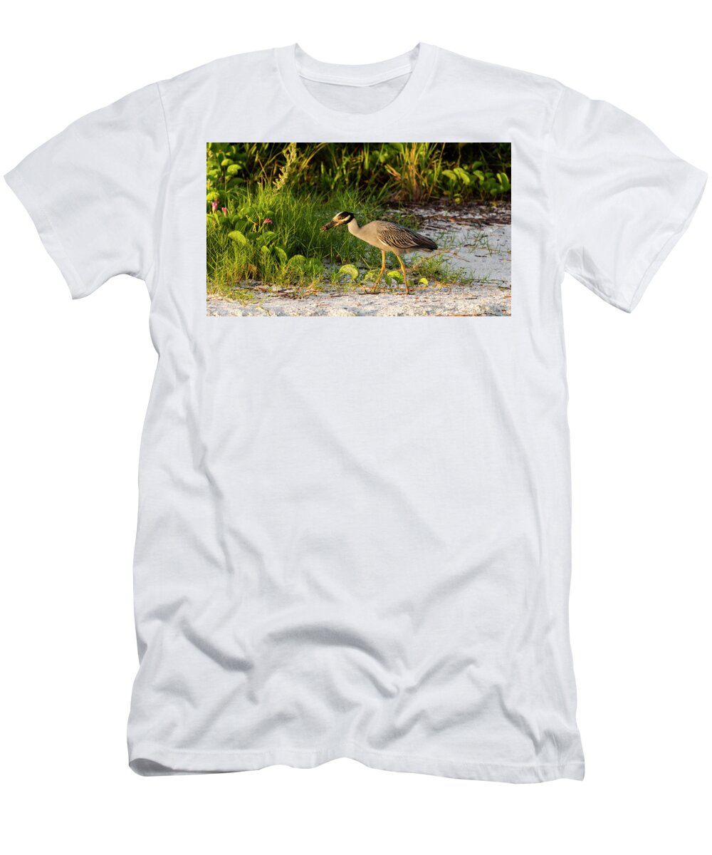Birds T-Shirt featuring the photograph Evening Meal by Ginger Stein