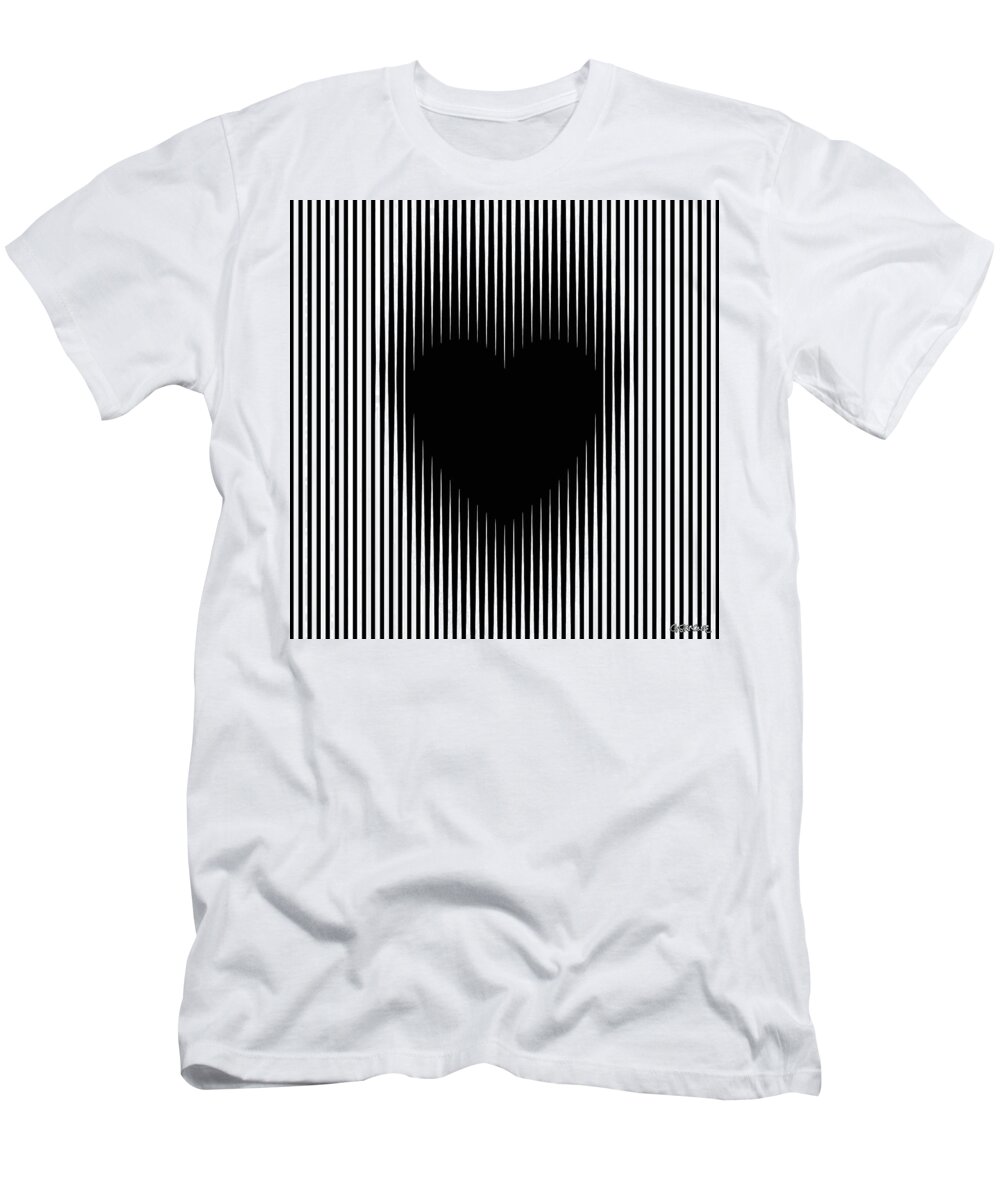 Heart T-Shirt featuring the mixed media Expanding Heart by Gianni Sarcone