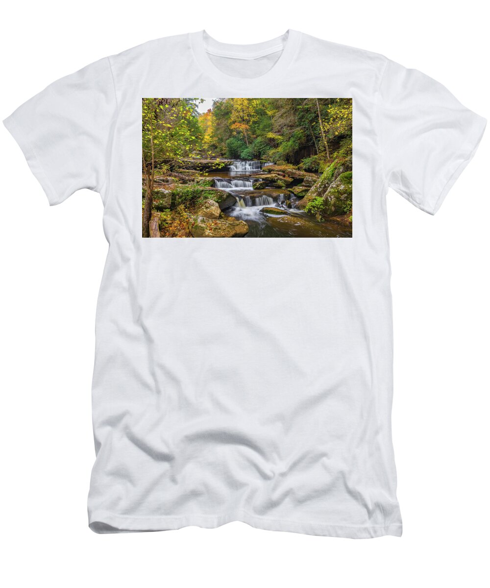 2017-10-29 T-Shirt featuring the photograph Fall at Bark Camp creek by Ulrich Burkhalter