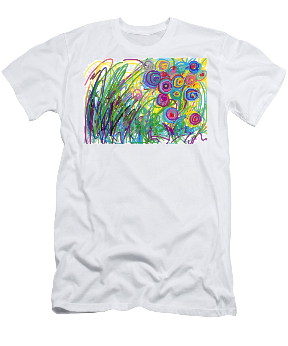Blooms T-Shirt featuring the digital art Burst by Alida M Haslett