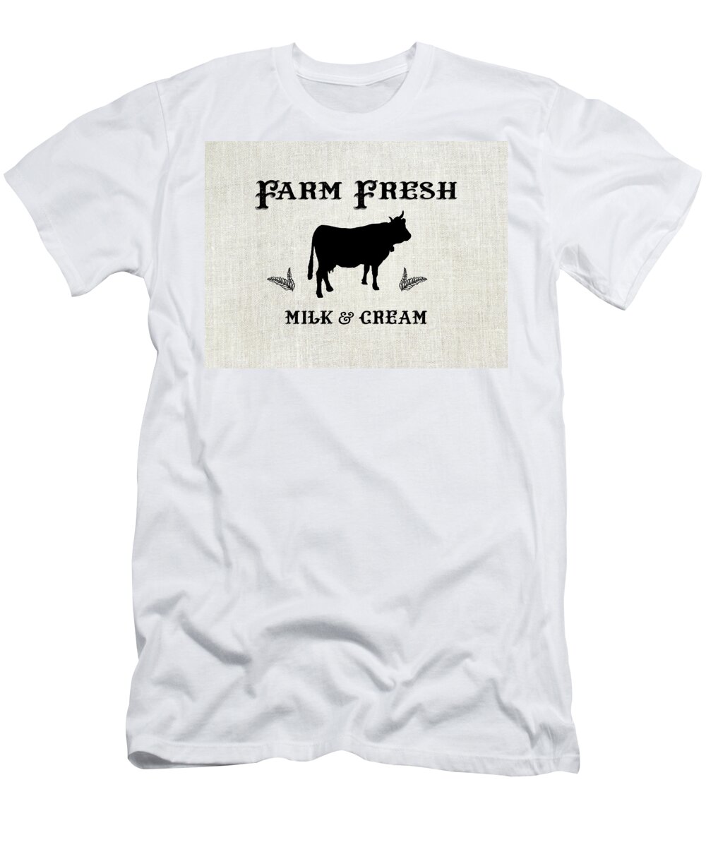 Farm Fresh Cow T-Shirt featuring the digital art Farm Fresh by Robin Hillman