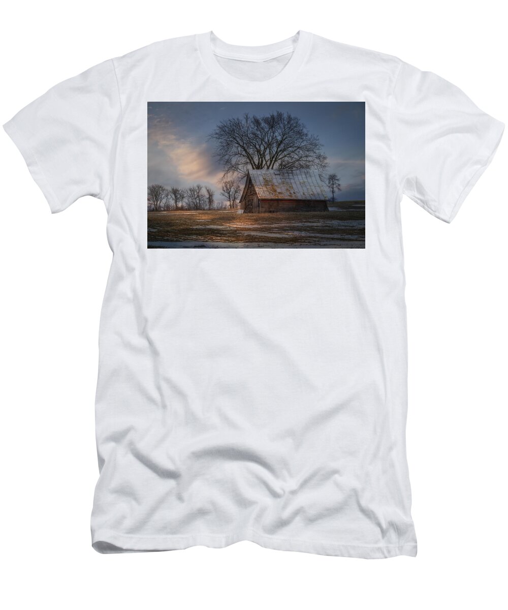Farm Shed T-Shirt featuring the photograph Farm Shed 2016-1 by Thomas Young