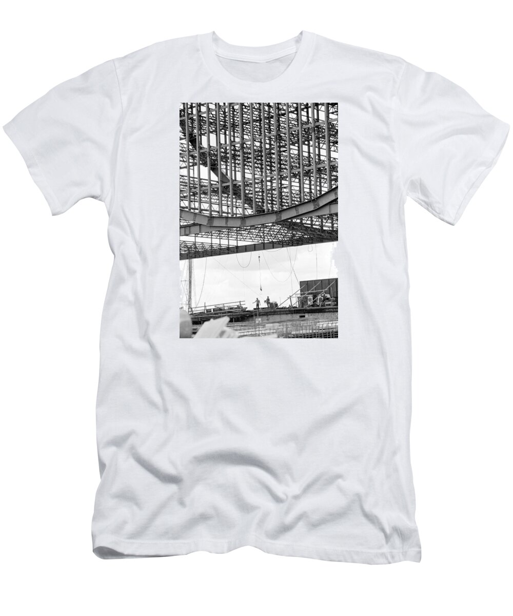 Downtown Minneapolis T-Shirt featuring the photograph Federal Reserve construction by Mike Evangelist