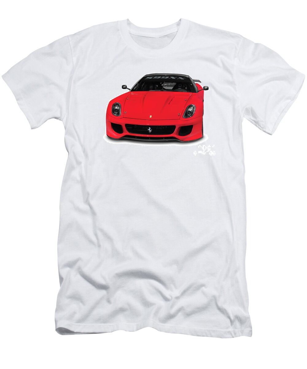 Ferrari T-Shirt featuring the photograph Ferrari 599XX by Maxim Images Exquisite Prints