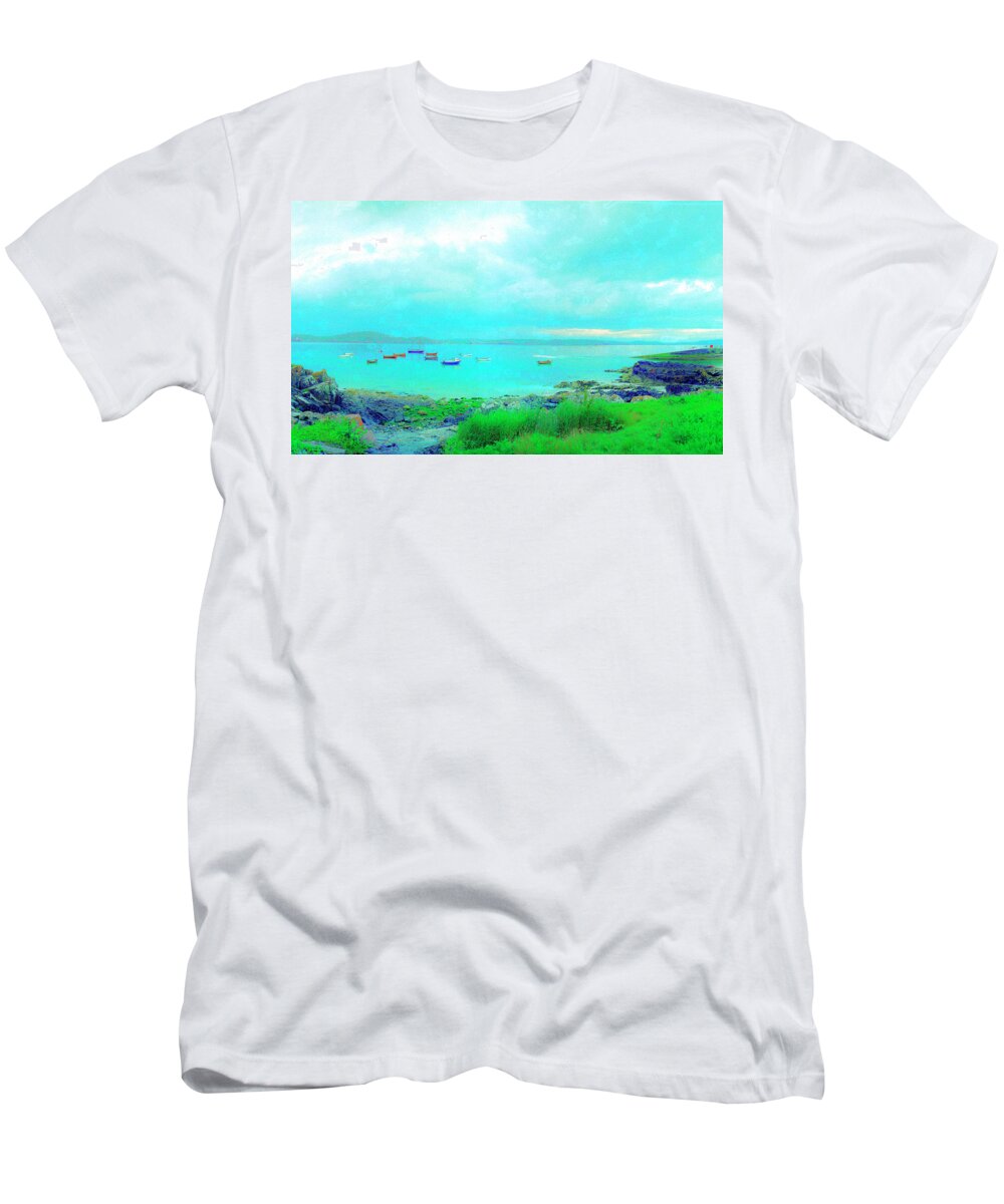 Sand T-Shirt featuring the photograph Ferry Wake by Jan W Faul