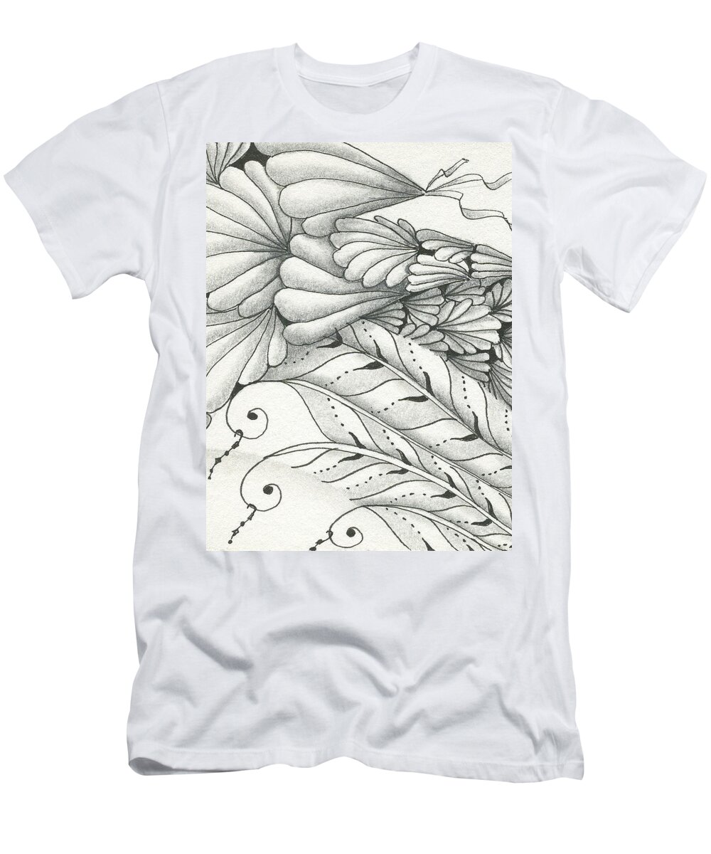 Finery T-Shirt featuring the drawing Finery by Jan Steinle