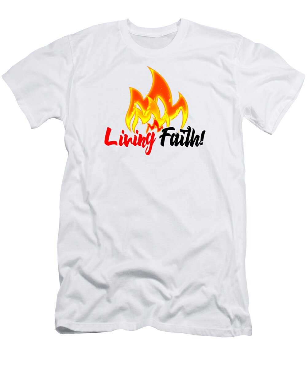 Jesus T-Shirt featuring the digital art Fire by Payet Emmanuel