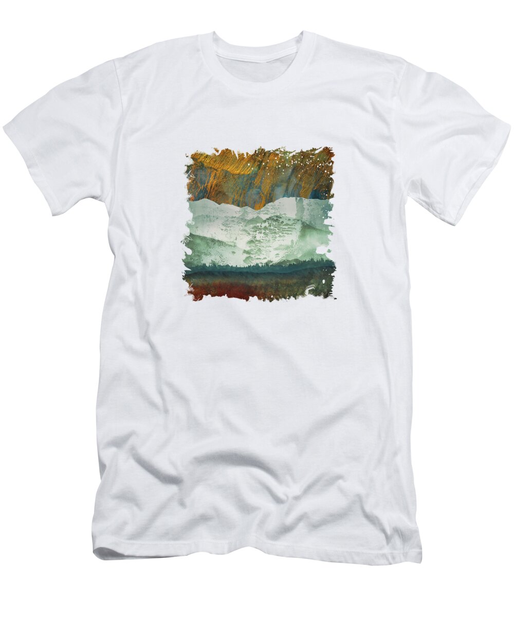 Abstract T-Shirt featuring the digital art FireSky by Katherine Smit