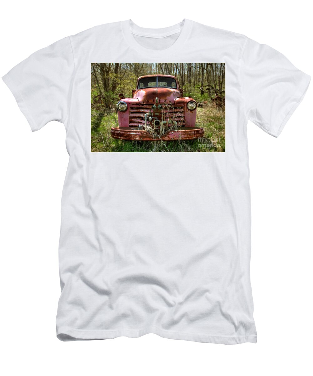 Car T-Shirt featuring the photograph Firetruck by Nicki McManus