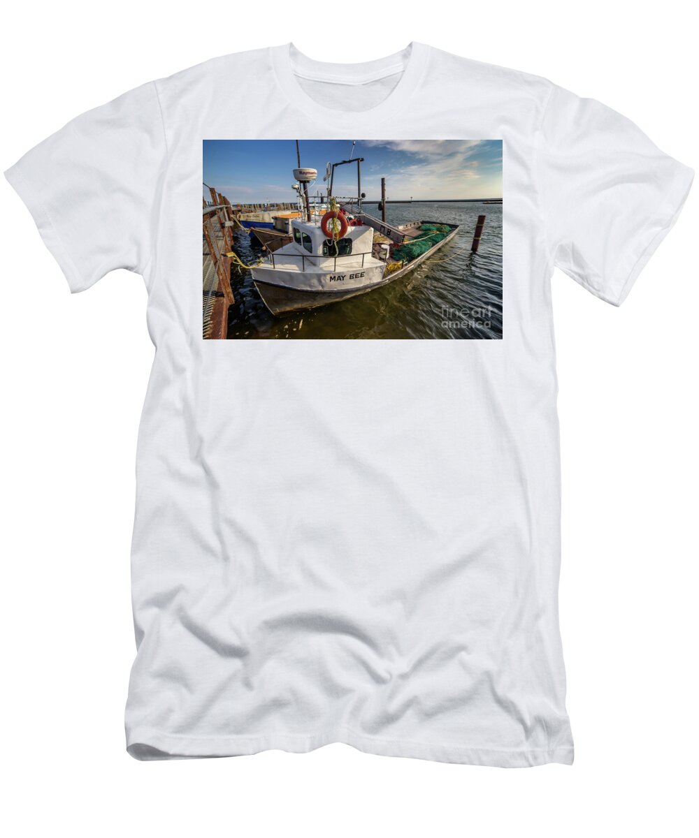 Fishing Boat T-Shirt featuring the photograph Fishing Boat May Bee Whitefish Bay Harbor -3421 by Norris Seward