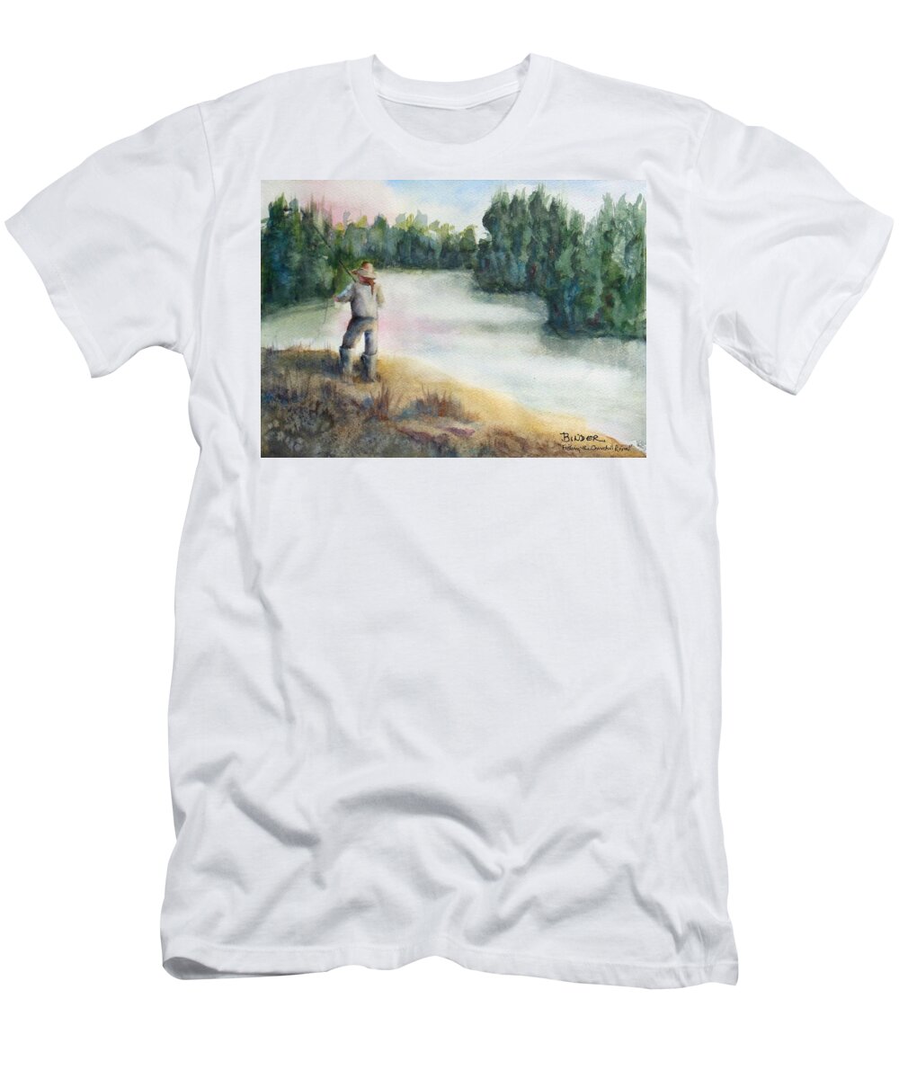 Fishing on the banks of the Churchill River, Sask, CA T-Shirt by