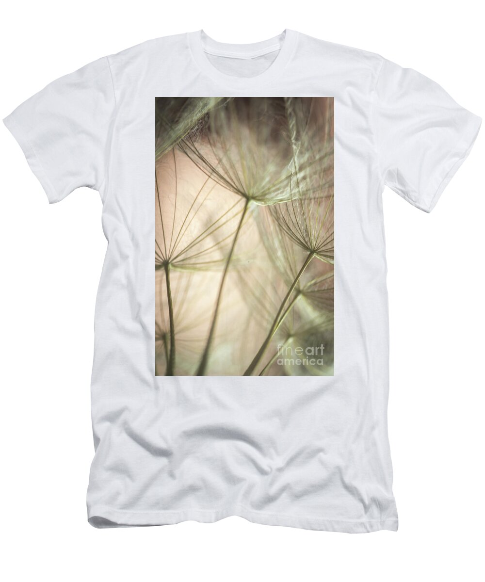 Close-ups T-Shirt featuring the photograph Flamingo Dandelions by Iris Greenwell