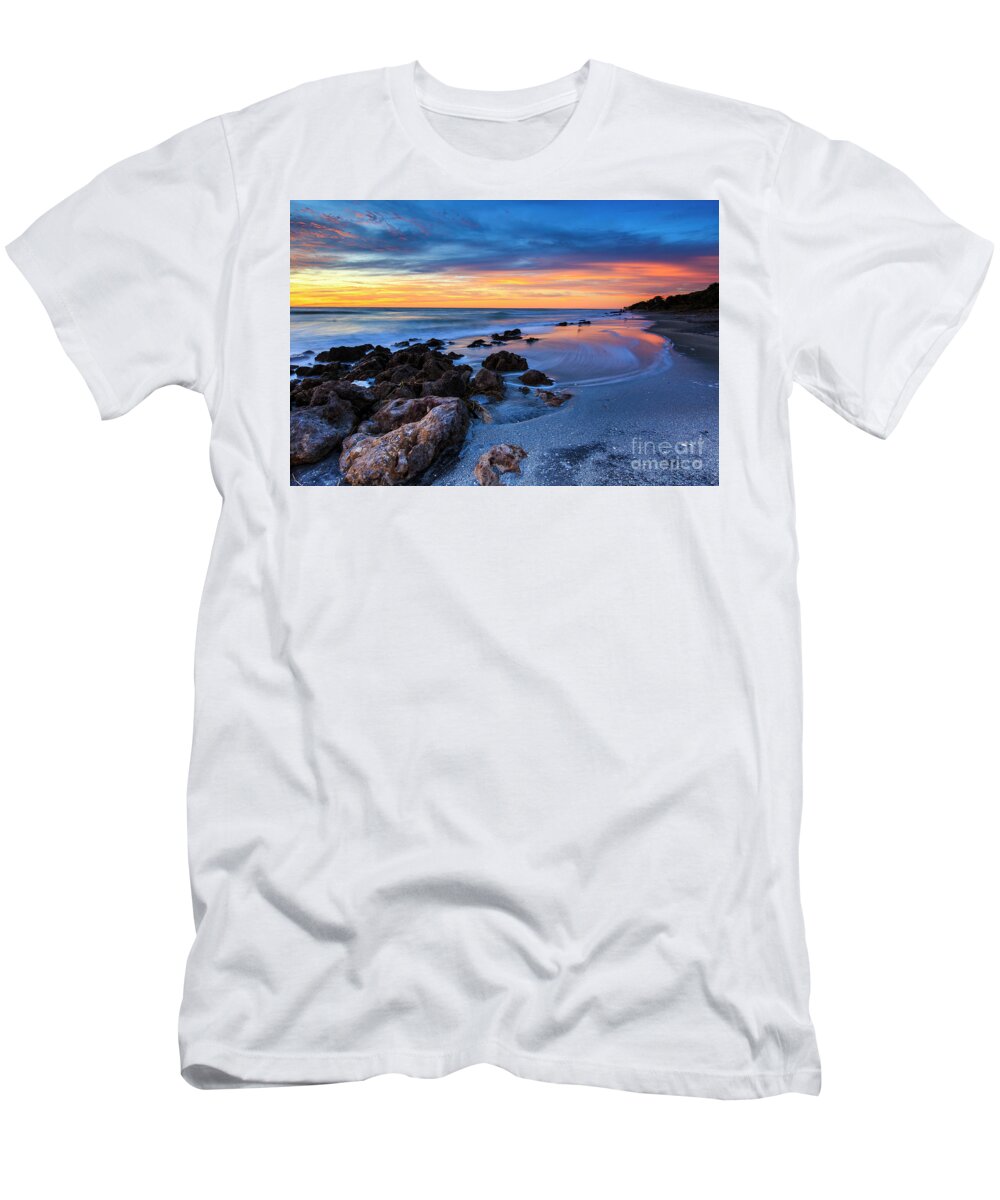 Casperson Beach T-Shirt featuring the photograph Florida Beach Sunset 3 by Ben Graham