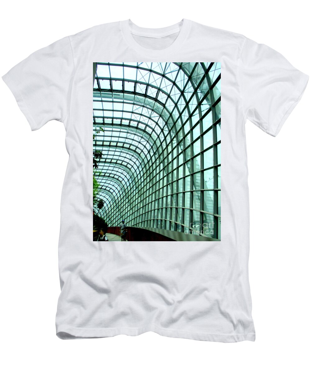 Gardens By The Bay T-Shirt featuring the photograph Flower Dome 1 by Randall Weidner