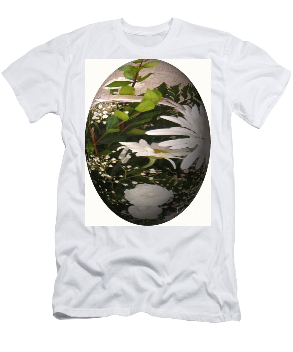 Flower T-Shirt featuring the digital art Flower Egg by Charles Robinson