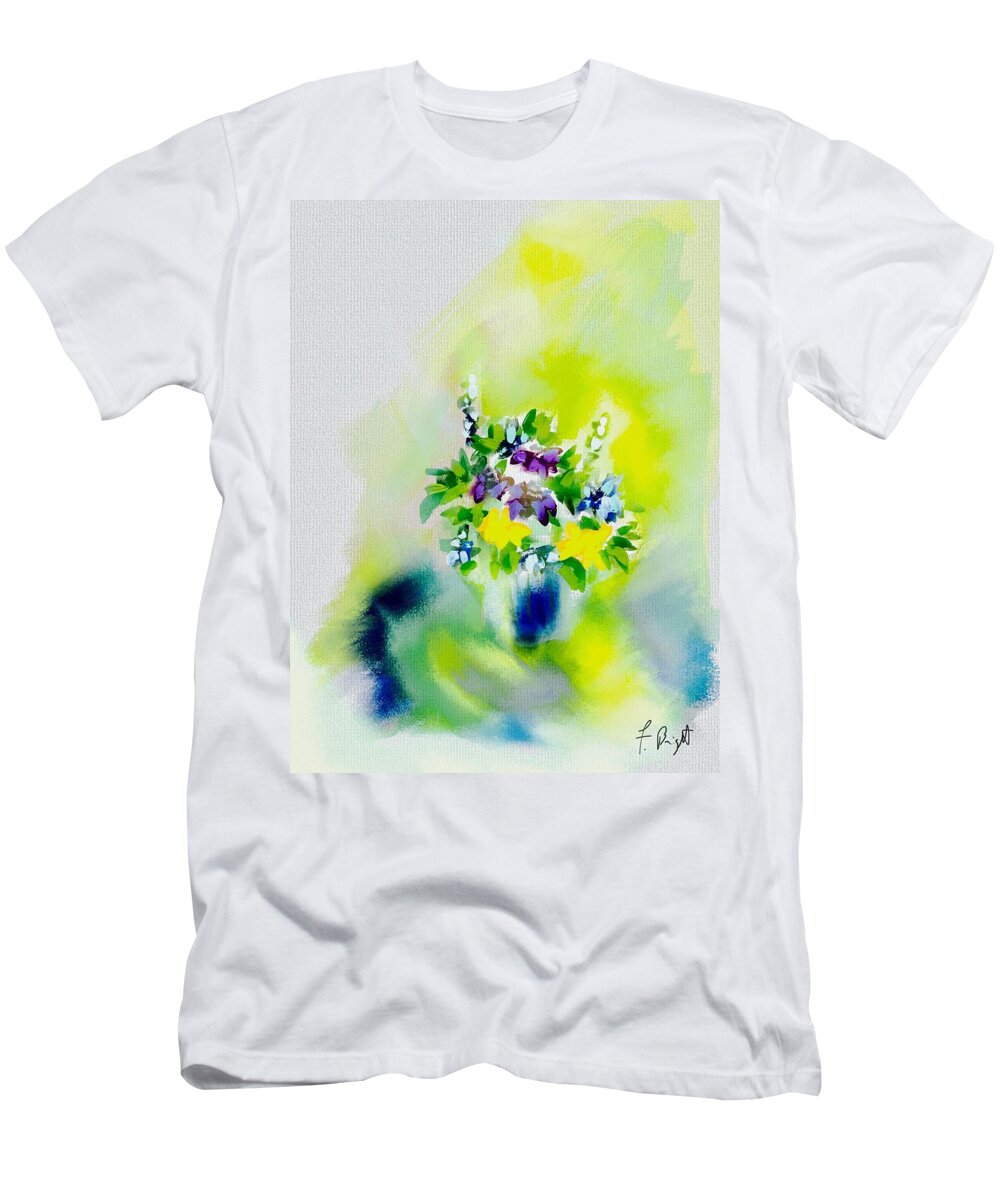 Ipad Painting T-Shirt featuring the digital art Flowers at Home by Frank Bright