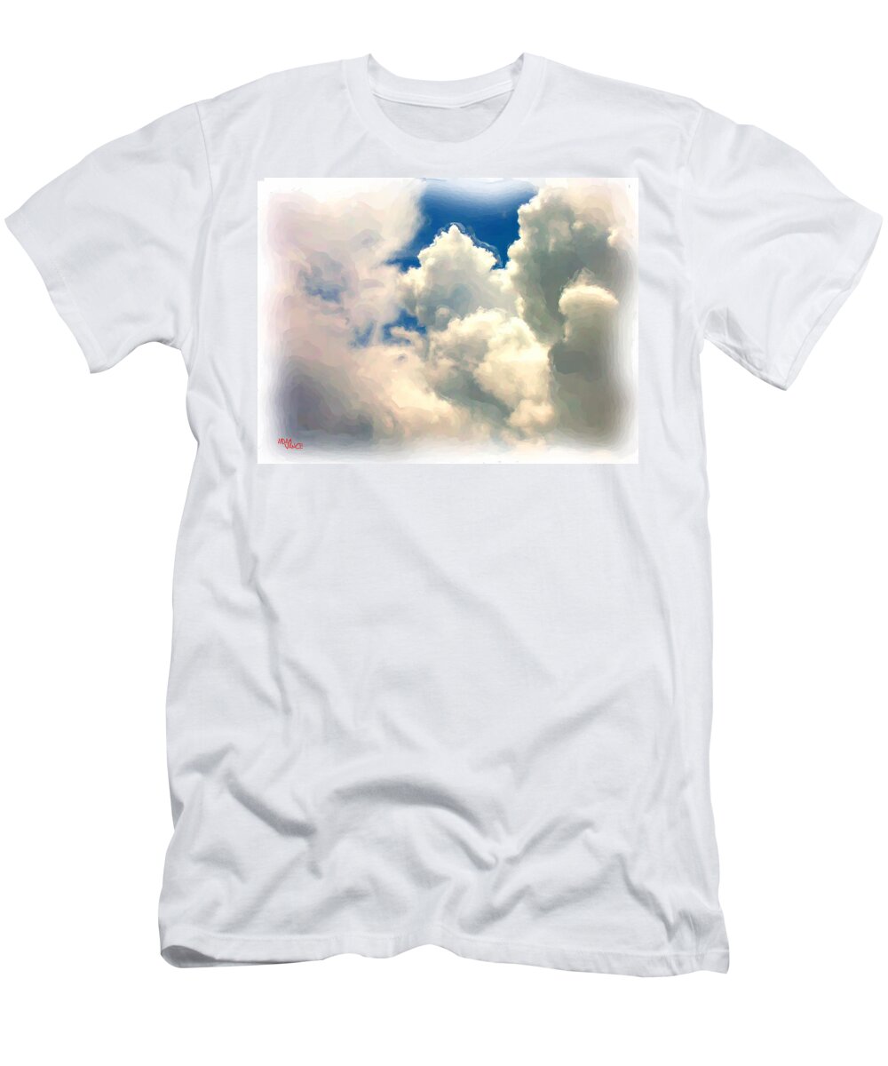 Clouds T-Shirt featuring the painting Flyin High by Adam Vance