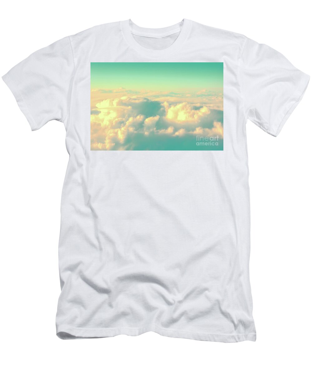 Sky T-Shirt featuring the photograph Flying above the clouds by Delphimages Photo Creations