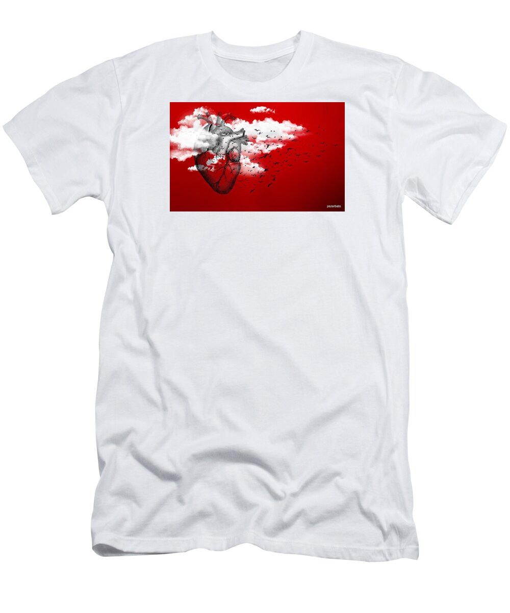 Flying High T-Shirt featuring the digital art Flying High by Paulo Zerbato
