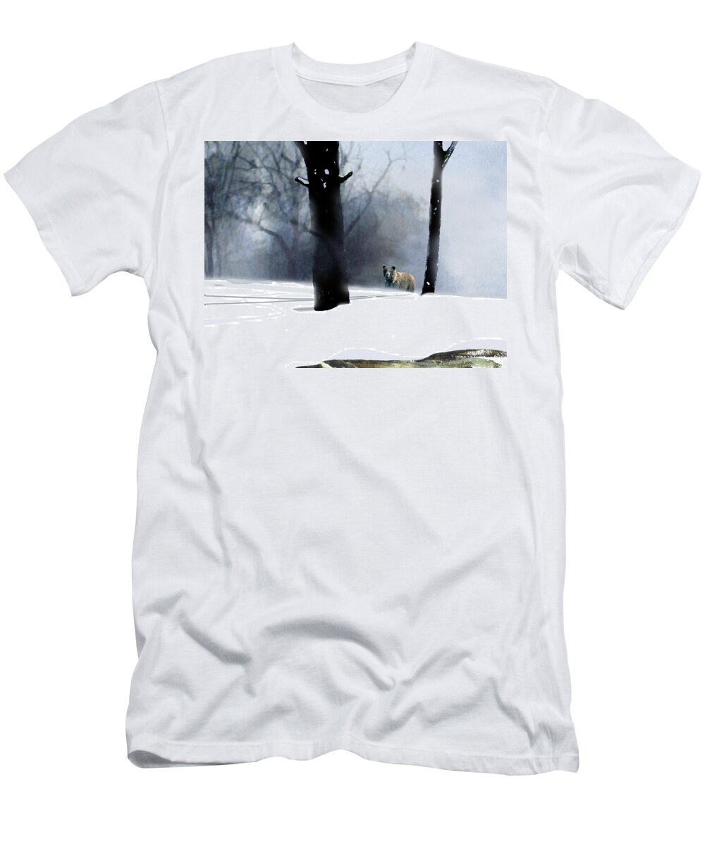 Animal T-Shirt featuring the painting Foraging Grizzly by Paul Sachtleben