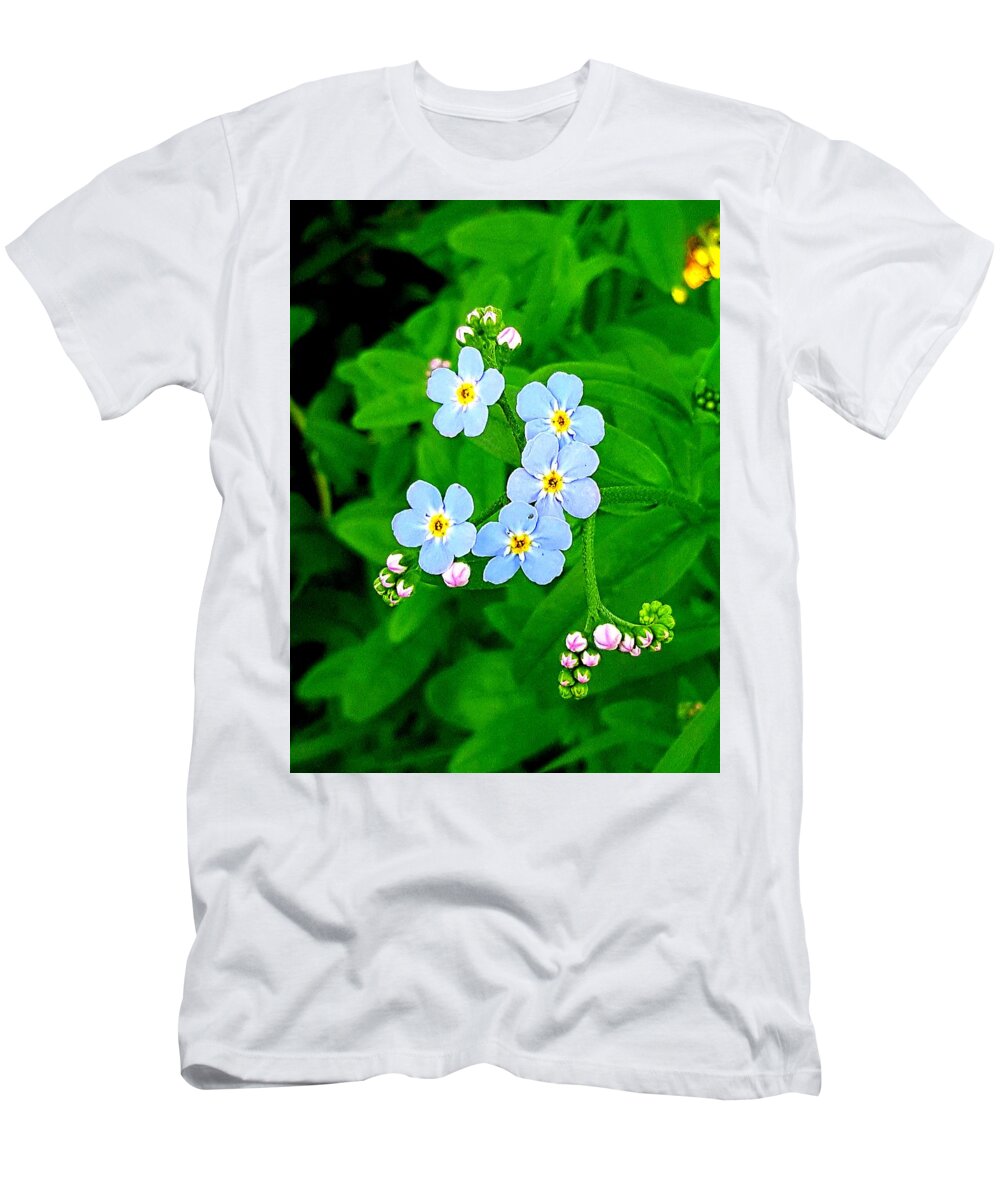 Lupins T-Shirt featuring the photograph Forget Me Nots by Michael Graham
