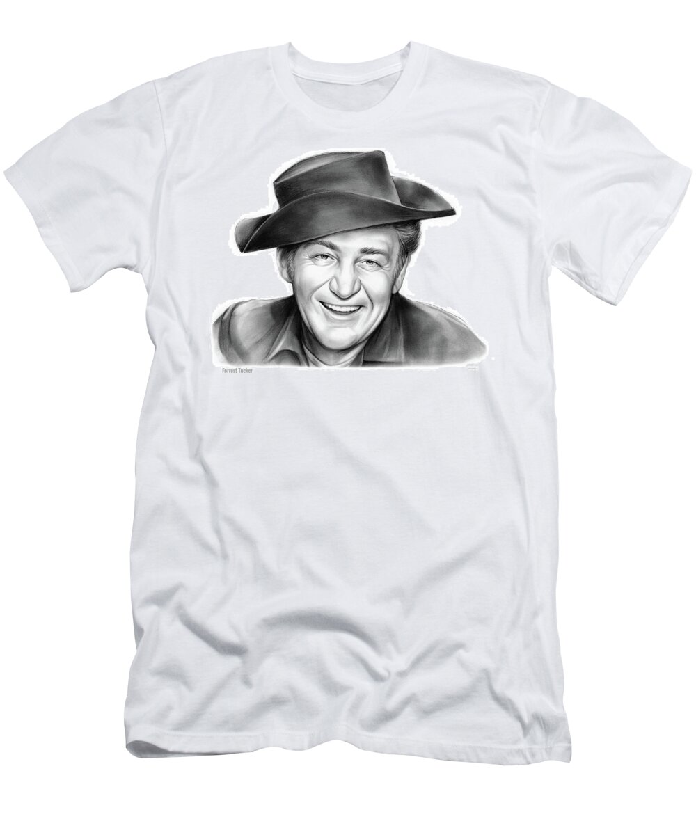 Forrest Tucker T-Shirt featuring the drawing Forrest Tucker by Greg Joens