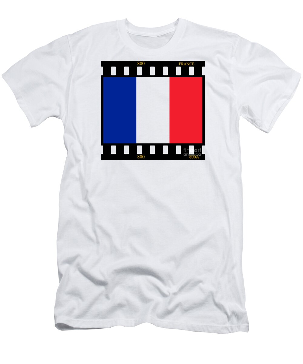 France T-Shirt featuring the digital art France Flag Film by Henrik Lehnerer