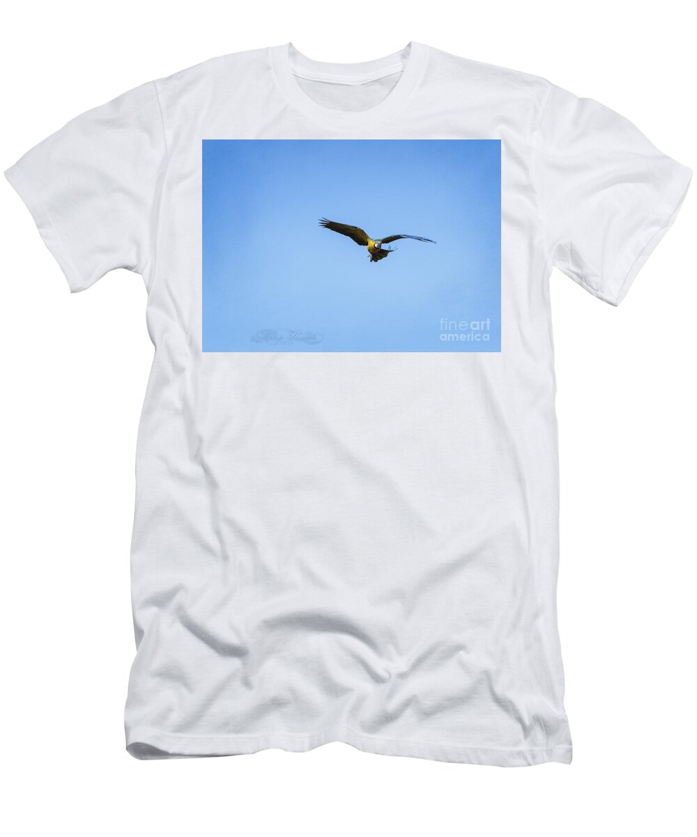 Photoshop T-Shirt featuring the photograph Free Flying Macaw by Melissa Messick
