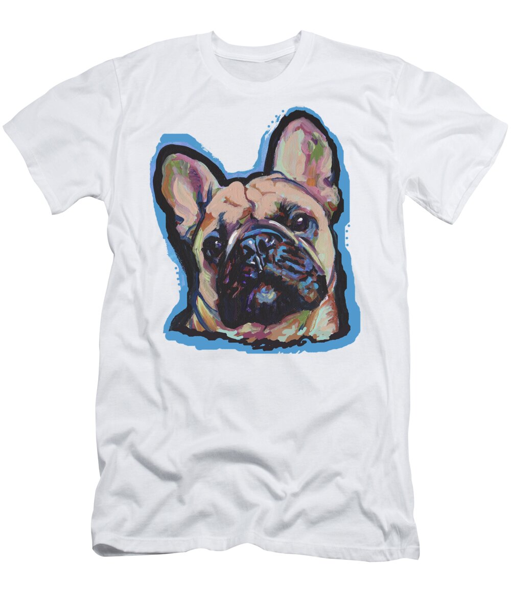 French Bulldog T-Shirt featuring the painting French Me Up by Lea