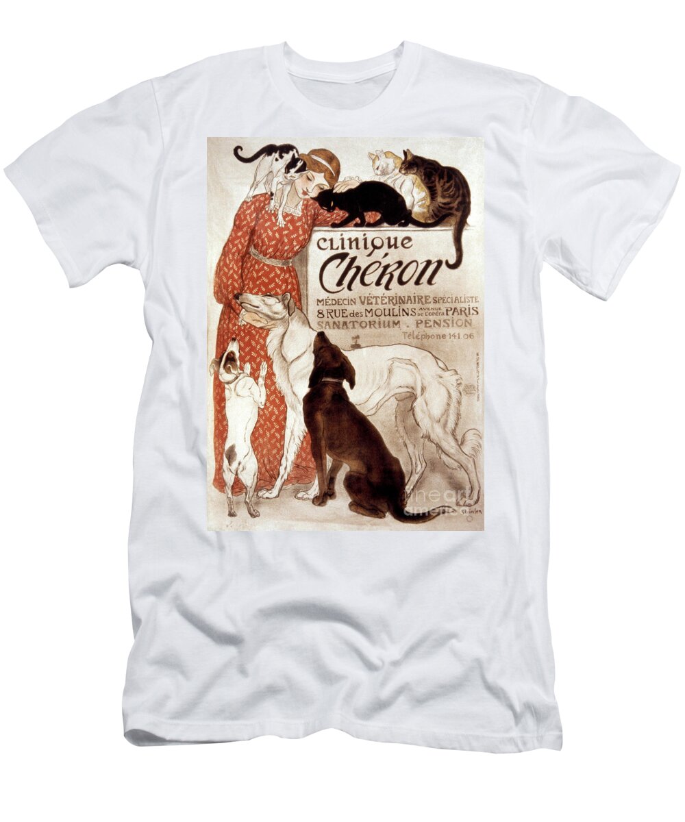 1894 T-Shirt featuring the drawing French Veterinary Clinic by Granger