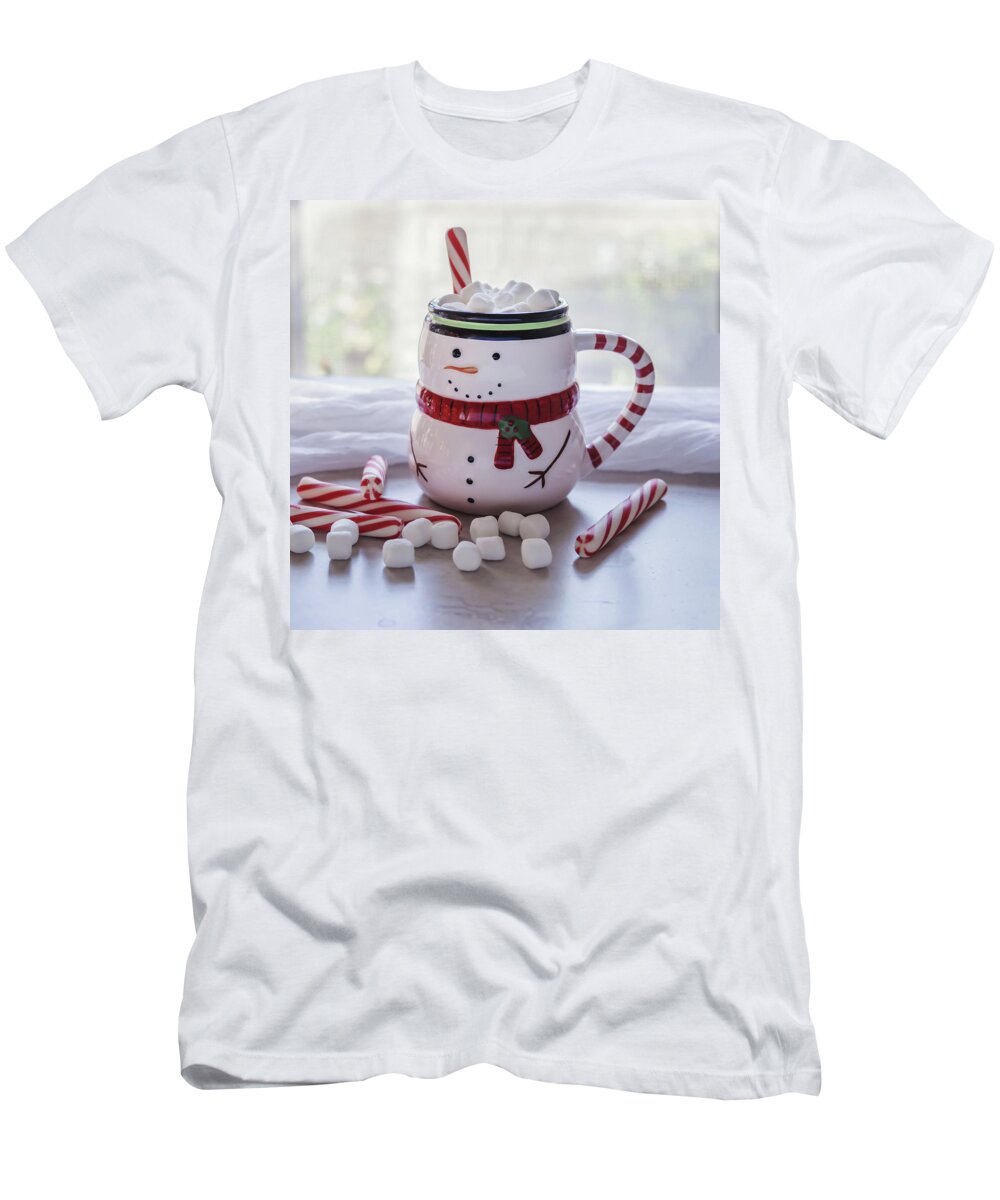 Christmas T-Shirt featuring the photograph Frosty Christmas Mug by Kim Hojnacki