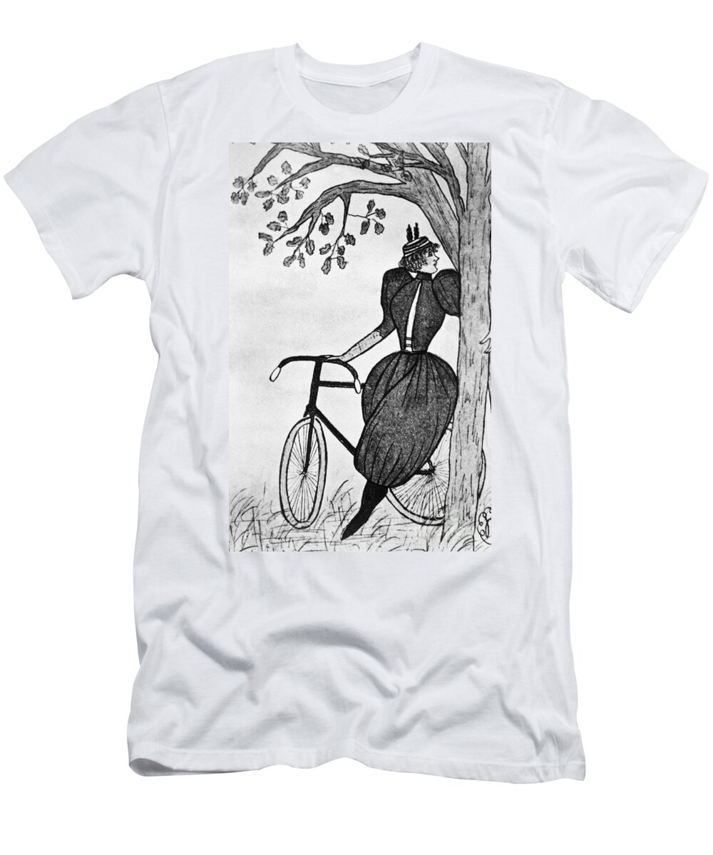 20th Century T-Shirt featuring the photograph Gibson Girl: Bicycle by Granger